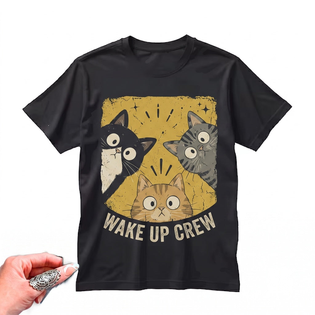 Vintage Curious Cats Graphic Funny Whimsical Retro Aesthetic Feline Lover Gift Unisex TShirt