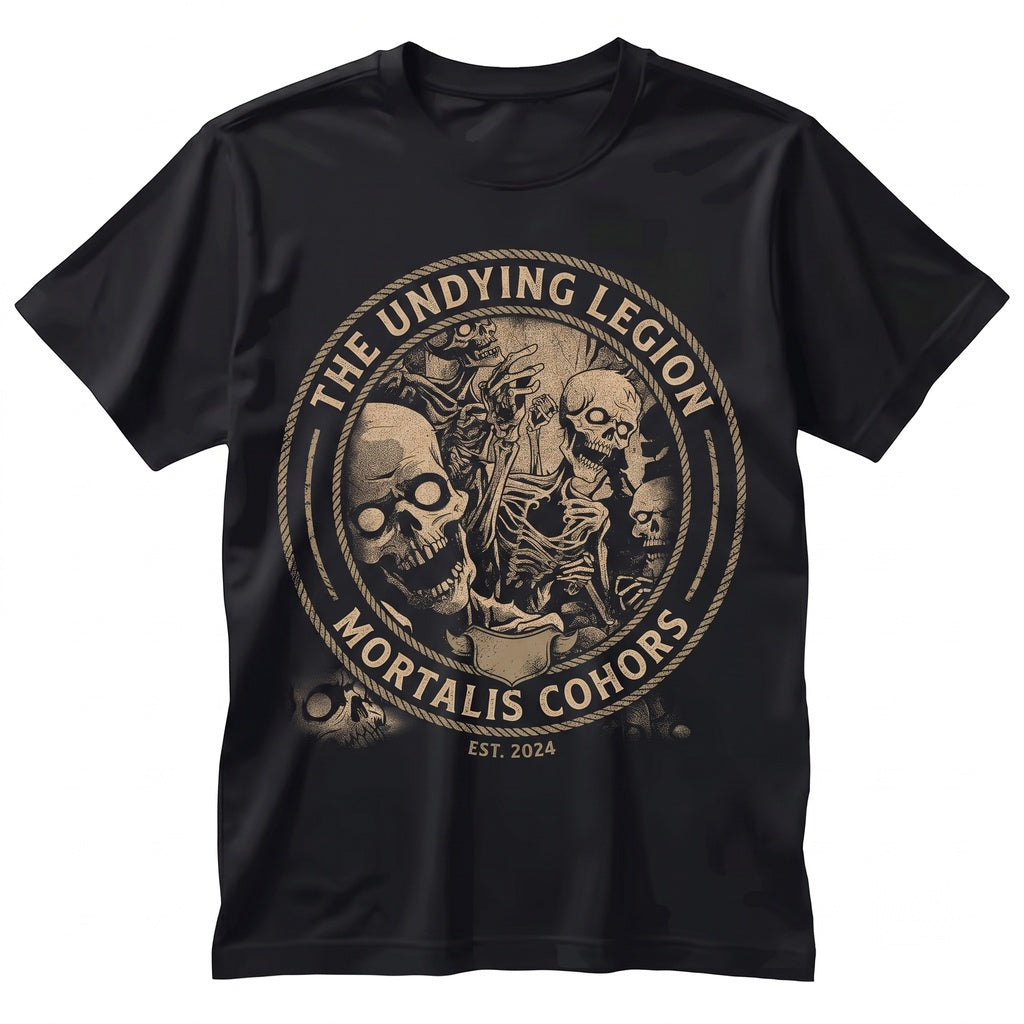 Gothic Skull Pile Distressed Skeleton Graphic Top Dark Academia Apparel Unisex TShirt