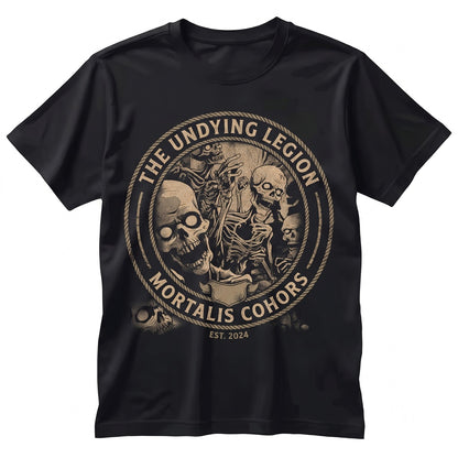 Gothic Skull Pile Distressed Skeleton Graphic Top Dark Academia Apparel Unisex TShirt