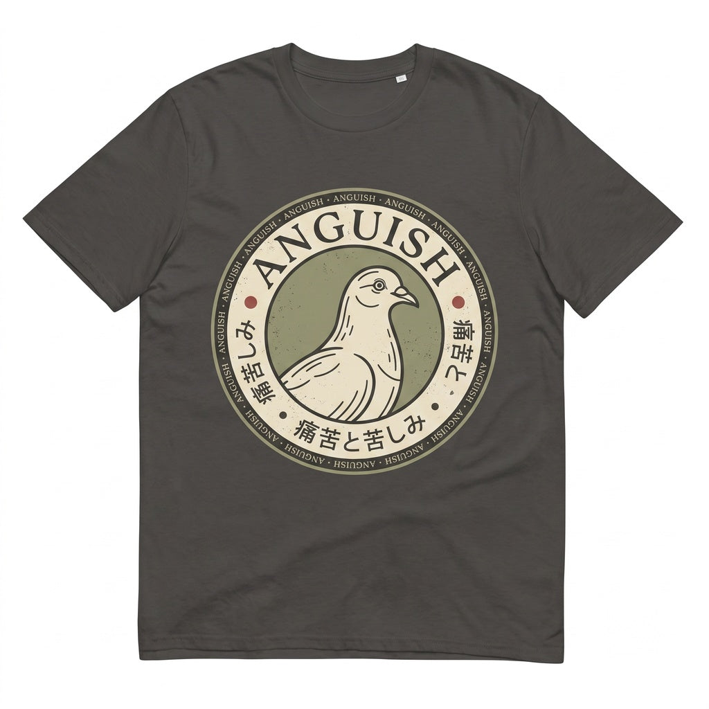 Vintage Japanese Anguish Pigeon Graphic Retro Bird Unisex TShirt
