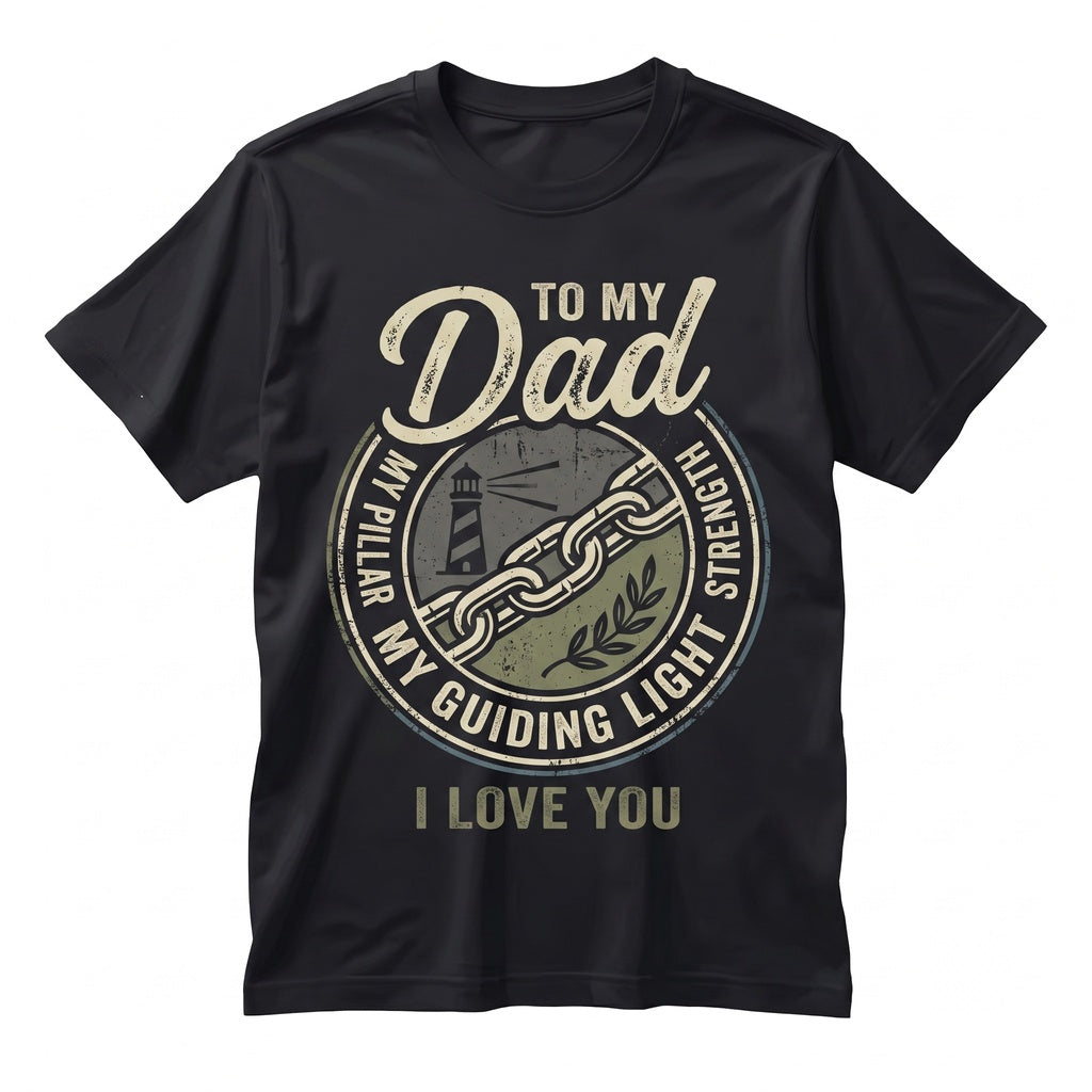 Fathers Day Cuban Link Chain Necklace Gift For Dad From Son Daughter Masculine Unisex TShirt