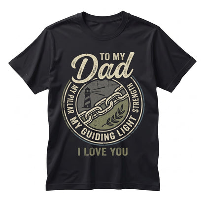 Fathers Day Cuban Link Chain Necklace Gift For Dad From Son Daughter Masculine Unisex TShirt
