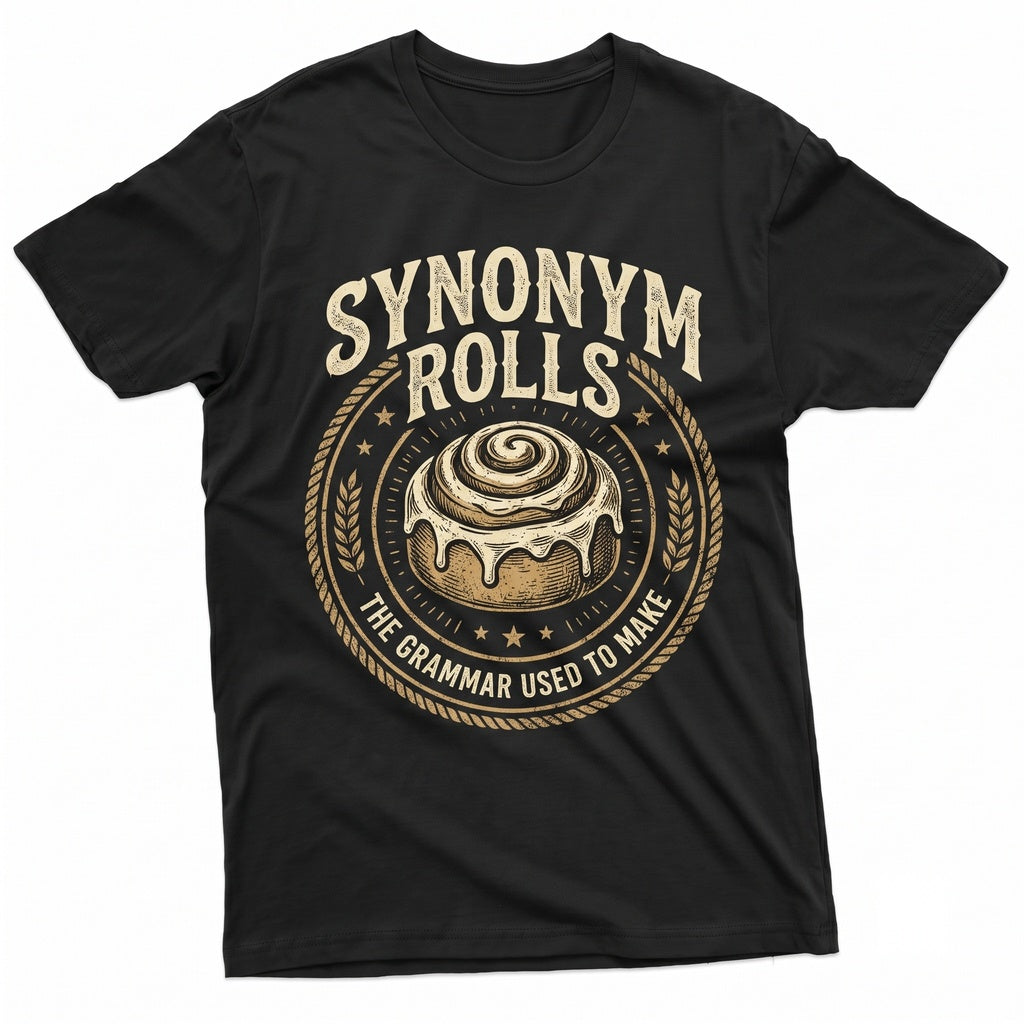Synonym Rolls Funny English Teacher Grammar Pun Book Lover Gift For Her Bookworm Unisex TShirt