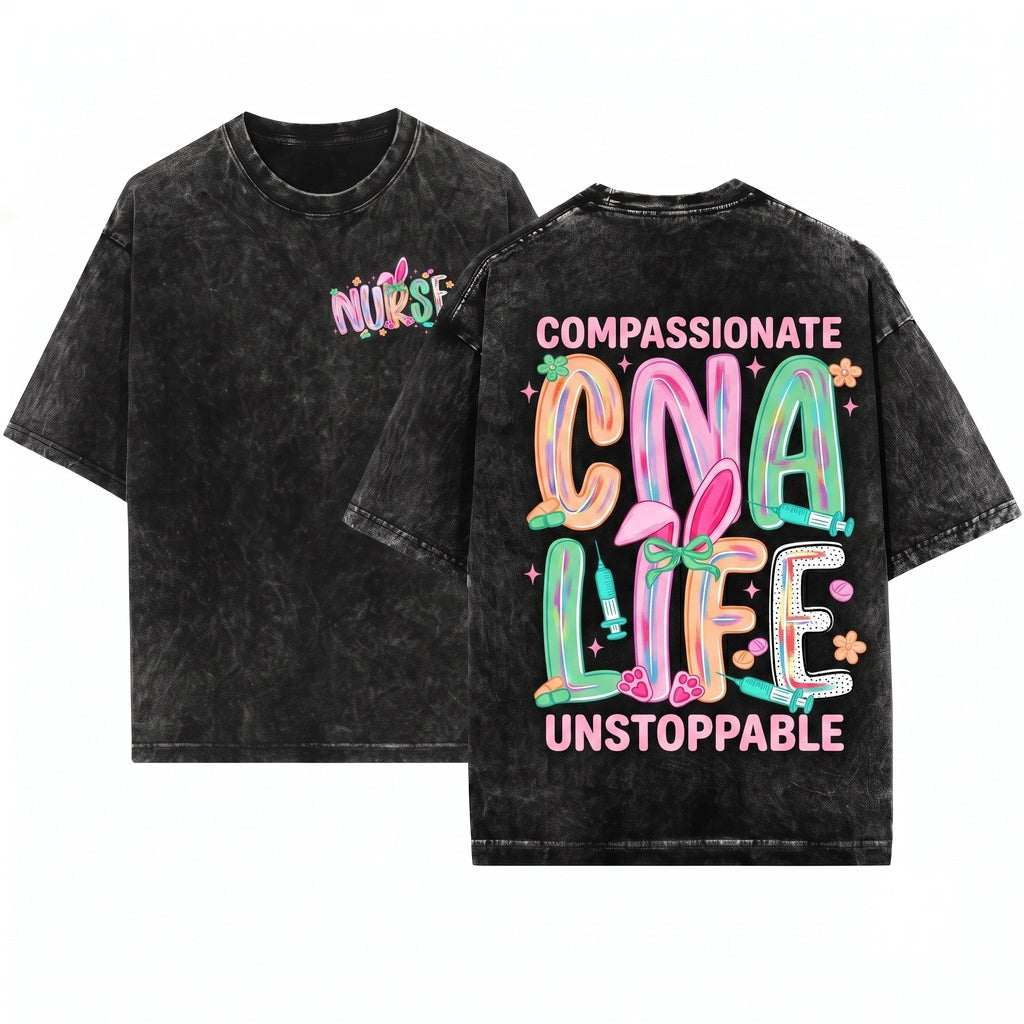 Colorful Coquette Nurse PNG Bundle Cute CNA LPN RN Medical Healthcare Graphic Unisex Wash T-Shirt