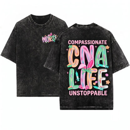 Colorful Coquette Nurse PNG Bundle Cute CNA LPN RN Medical Healthcare Graphic Unisex Wash T-Shirt