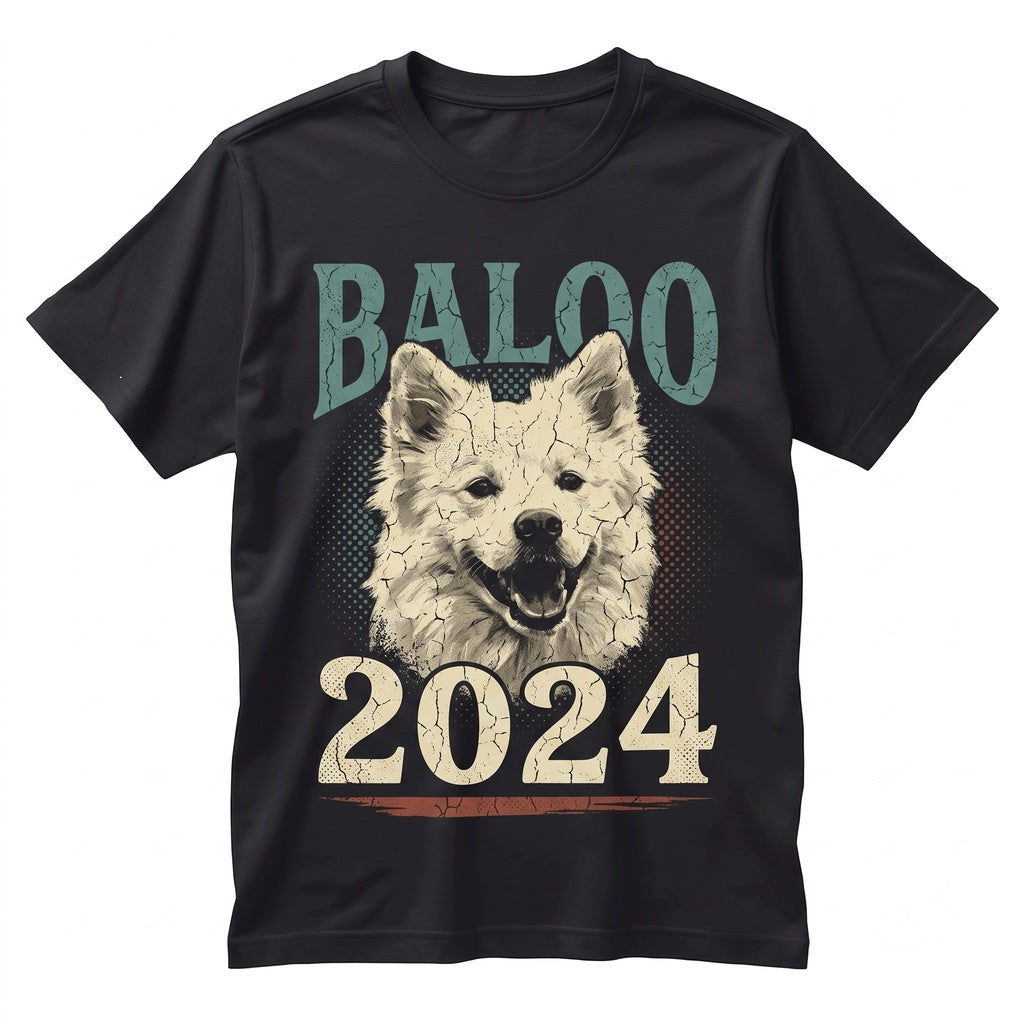 Custom Pet Photo Dog Cat Name Retro Vintage Graphic Apparel Gift Unisex TShirt