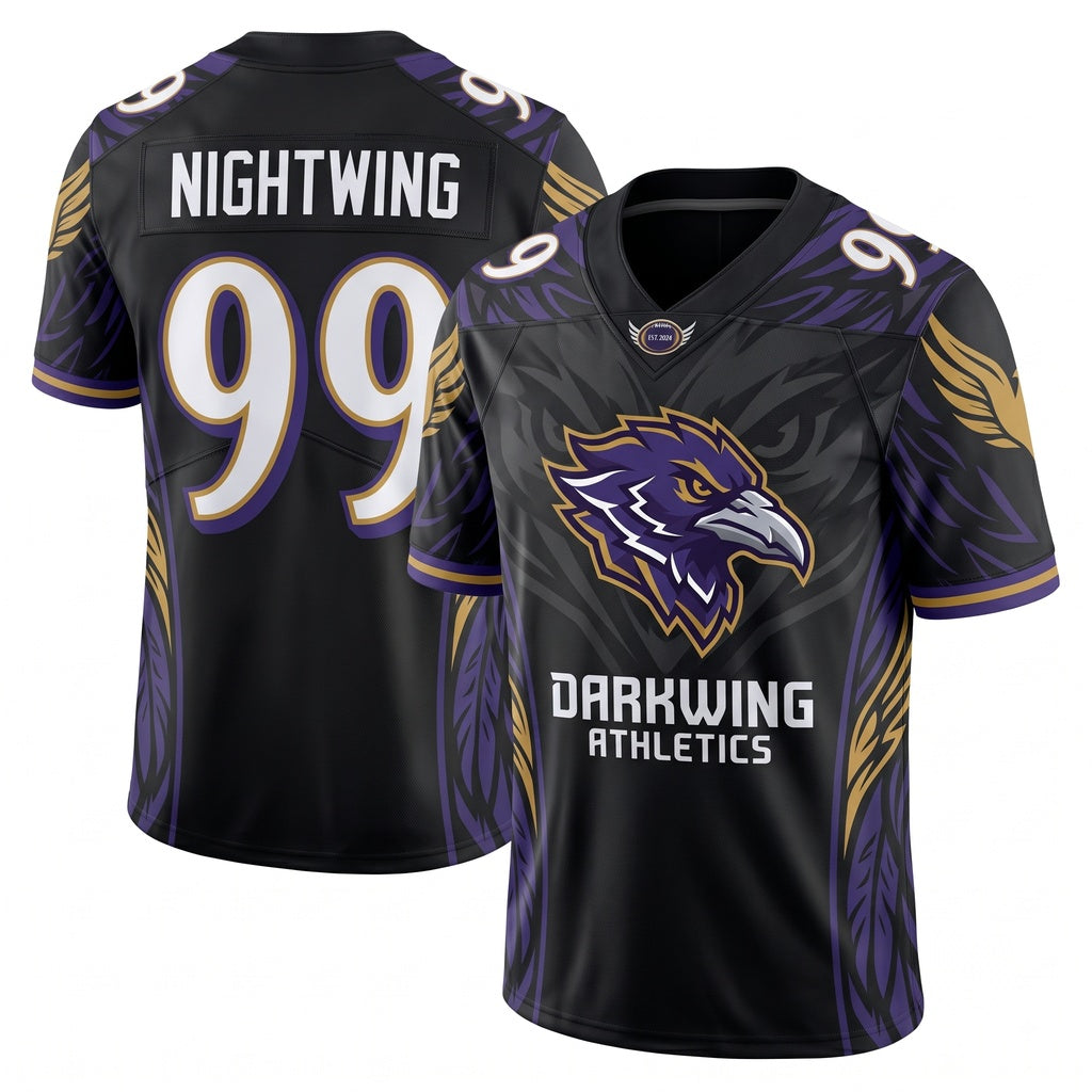 Unisex Game Day Stitched Football Fan Jersey - Lightweight Breathable Athletic Mesh