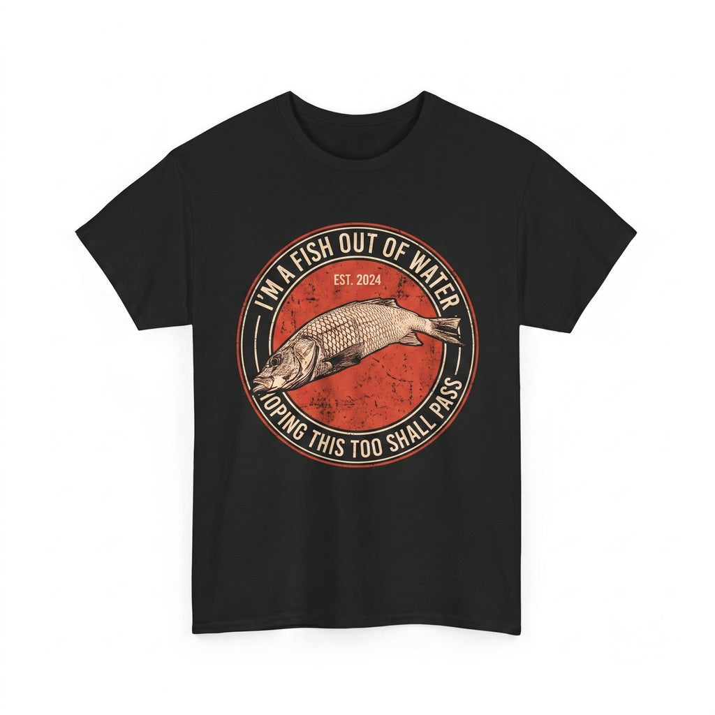Im A Fish Out Of Water Funny Vintage Japanese Graphic Retro Novelty Unisex TShirt