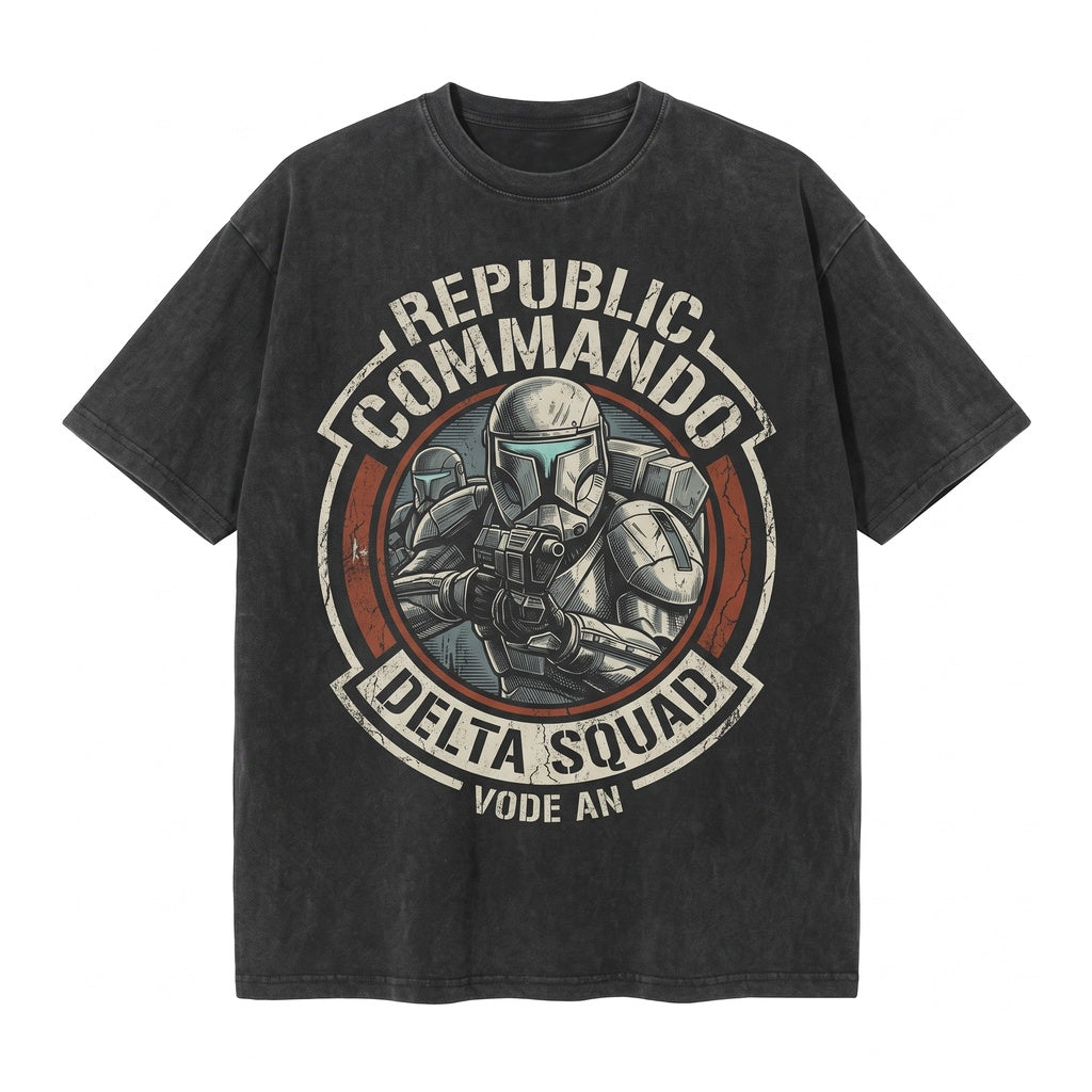 Oversized Clone Commando Trooper Bad Batch Galactic Theme Park Vacation Apparel Unisex TShirt