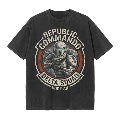 Oversized Clone Commando Trooper Bad Batch Galactic Theme Park Vacation Apparel Unisex TShirt