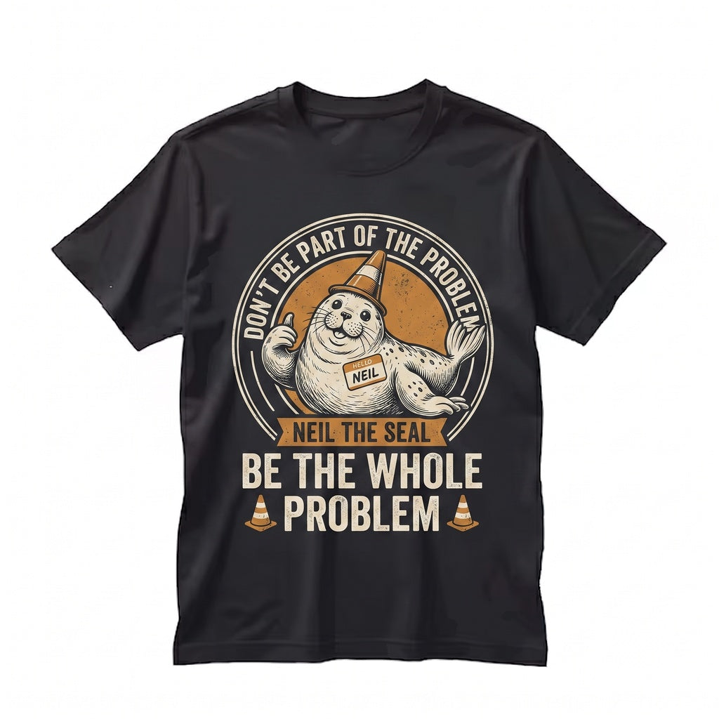Neil the Seal Dont Be Part of the Problem Whole Funny Animal Meme Graphic Unisex TShirt