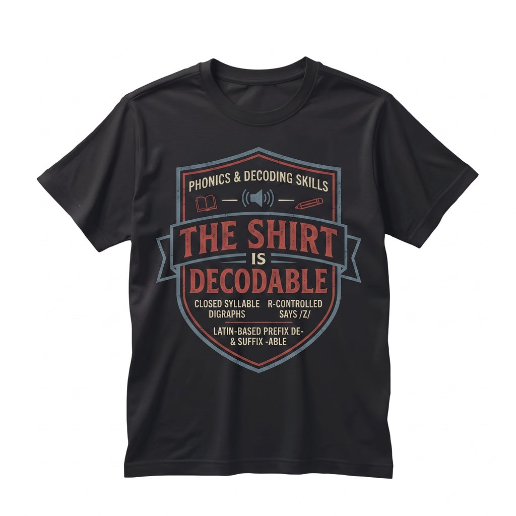 Funny Decodable Reading Teacher Phonics Literacy Educator Graphic Gift Unisex TShirt