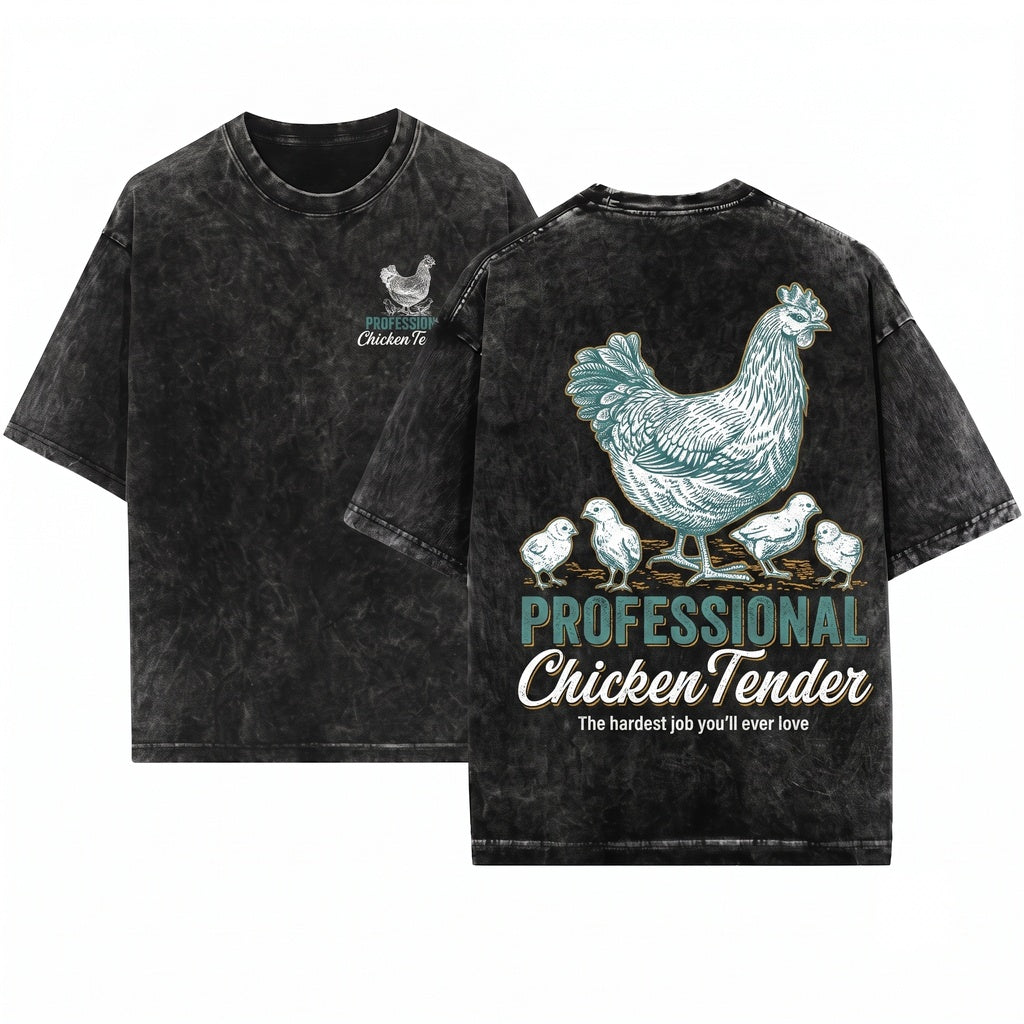 Professional Cute Country Chicken Tender Lover Girl Gift Unisex Wash T-Shirt