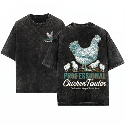 Professional Cute Country Chicken Tender Lover Girl Gift Unisex Wash T-Shirt