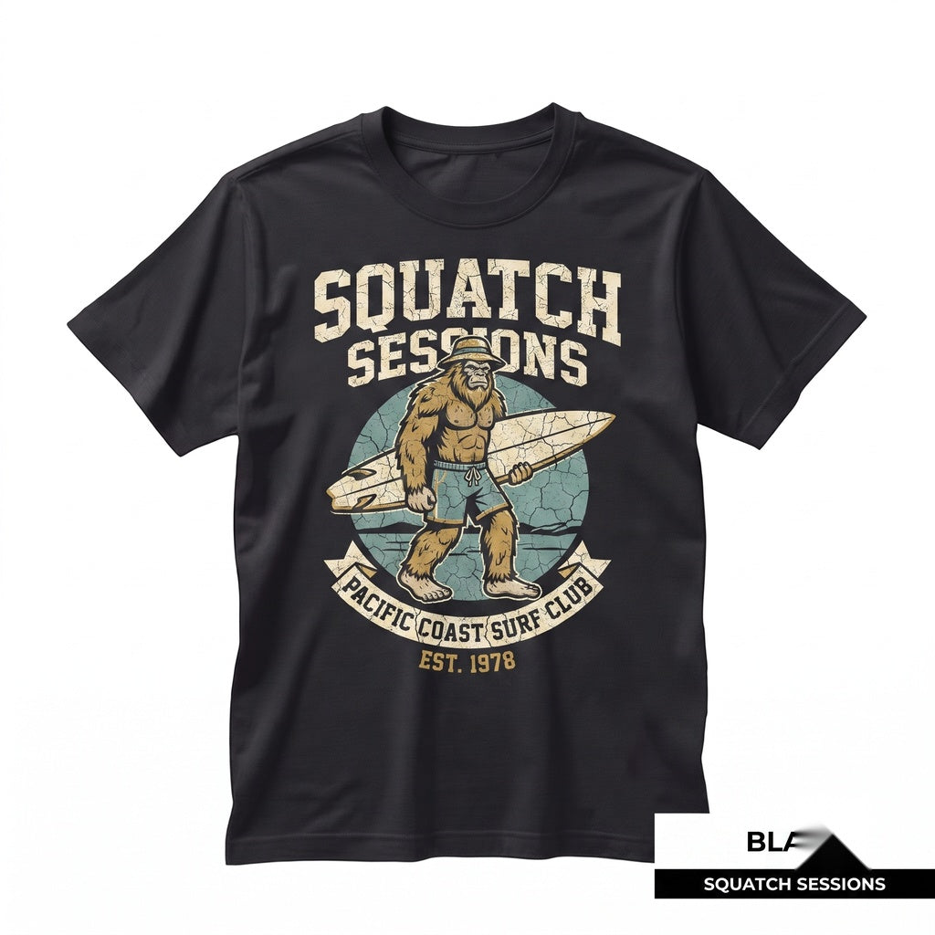 Stay Salty Bigfoot Sasquatch Retro Vintage Surf Beach Graphic Unisex TShirt