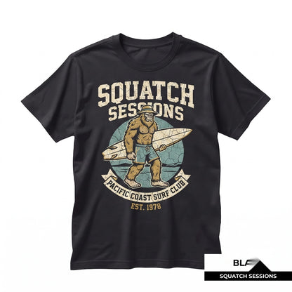 Stay Salty Bigfoot Sasquatch Retro Vintage Surf Beach Graphic Unisex TShirt