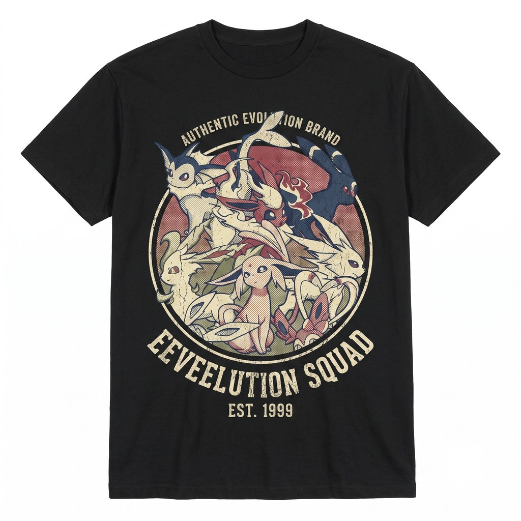 Eevee Evolutions Anime Gamer Gift Cute Vintage Wash Sleeveless Unisex TShirt
