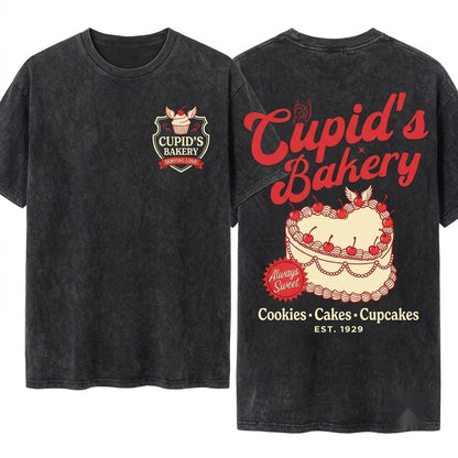 Retro Valentine Day Cherry Cake Preppy Coquette Xoxo Women Gift Unisex Wash T-Shirt