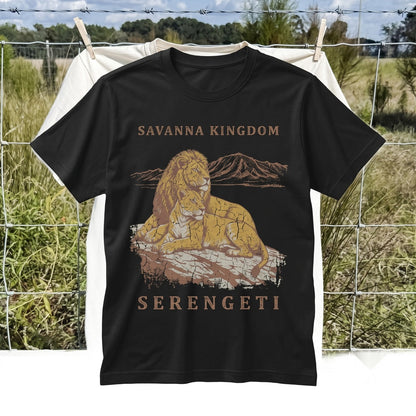 Classic Lion Safari Graphic Vintage African Wildlife Nature Adventure Animal Unisex TShirt