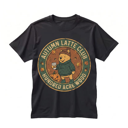 Cute Honey Bear Pumpkin Halloween Coffee Vibes Autumn Holiday Gift Unisex TShirt