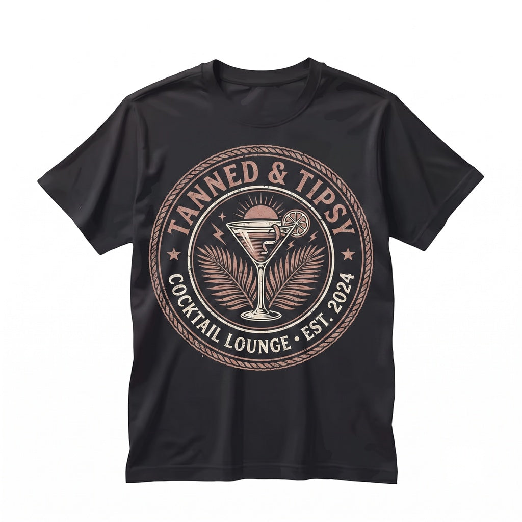 Tanned and Tipsy Margarita Summer Beach Cocktail Graphic Unisex TShirt