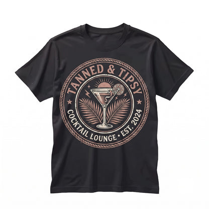 Tanned and Tipsy Margarita Summer Beach Cocktail Graphic Unisex TShirt
