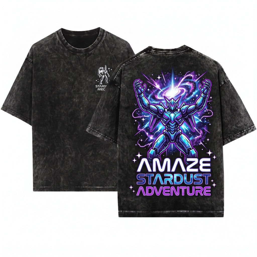 Amaze Rocky Alien Funny Space Graphic Sci-Fi Quote Novelty Unisex Wash T-Shirt