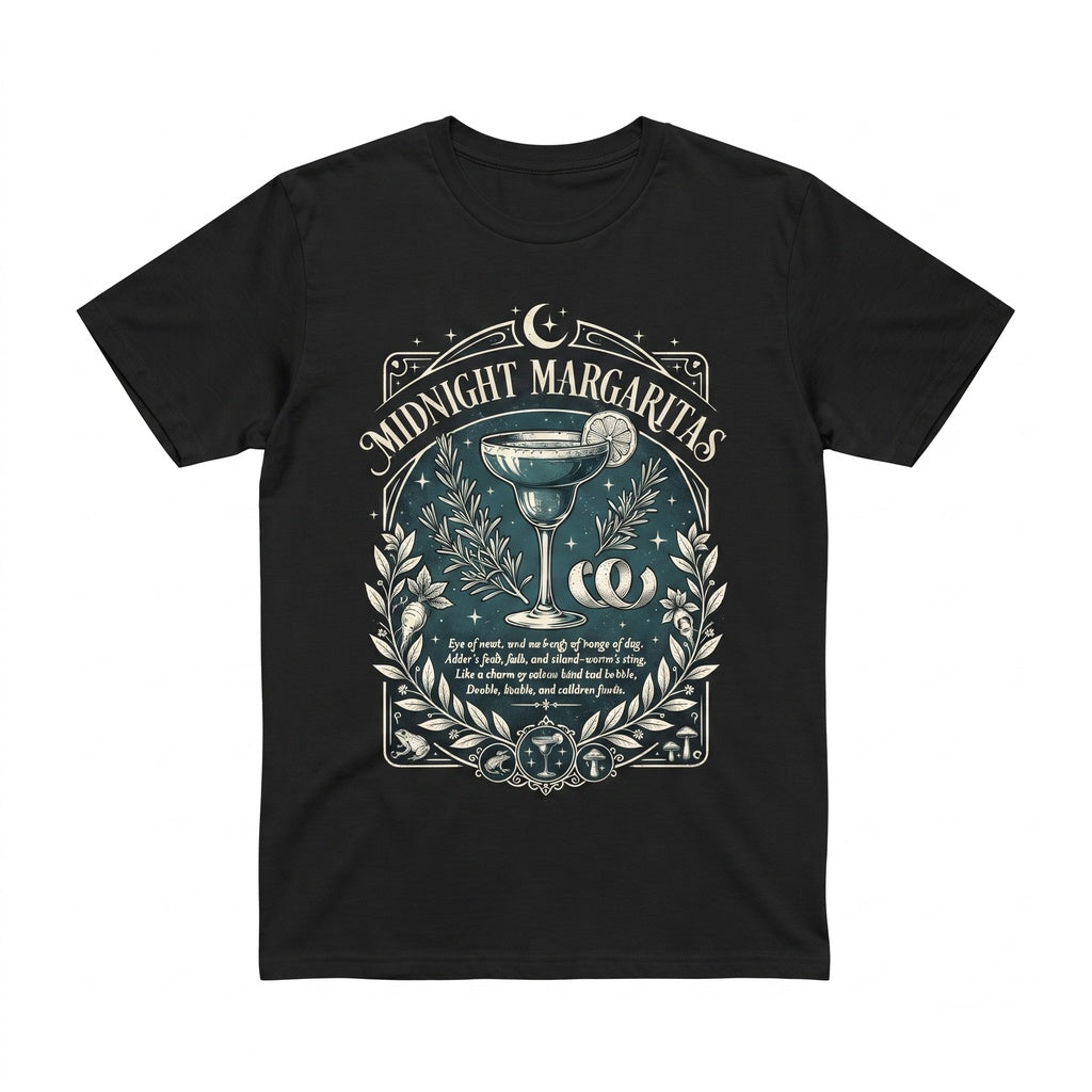 Retro Midnight Margaritas Spooky Season Halloween Movie Girls Tequila Gift Unisex TShirt
