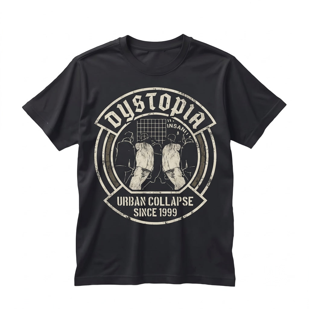 Dystopia Graphic Post-Apocalyptic Cyberpunk Grunge Dark Aesthetic Cotton Unisex TShirt