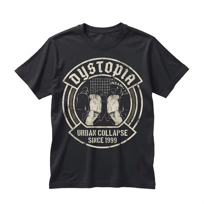 Dystopia Graphic Post-Apocalyptic Cyberpunk Grunge Dark Aesthetic Cotton Unisex TShirt
