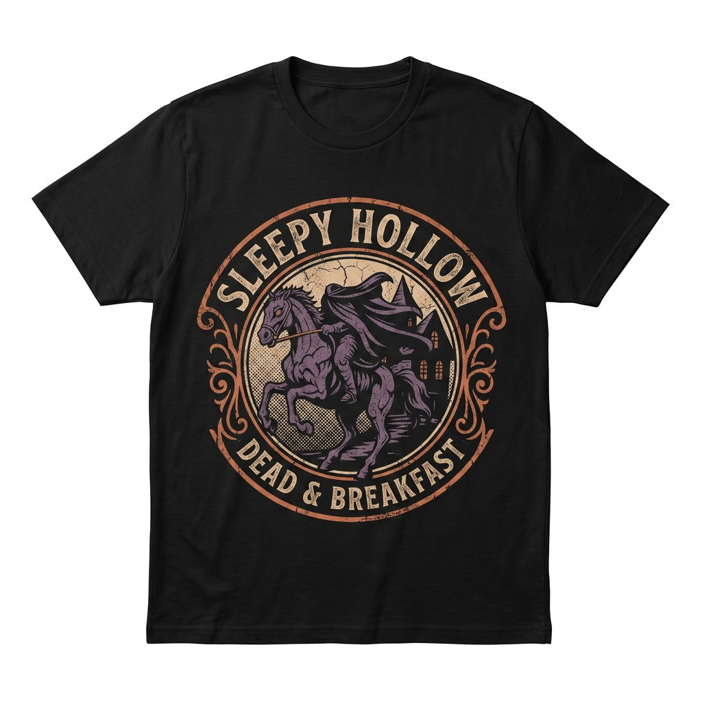 Sleepy Hollow Dead and Breakfast Gothic Horror Halloween Graphic Unisex TShirt
