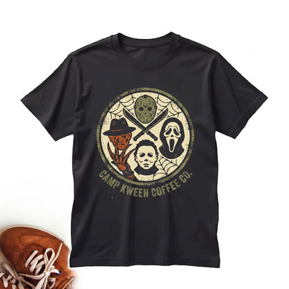 Horror Movie Coffee Graphic Sweatshirt - Slasher Hockey Mask Ghost Killer Halloween Spooky Gift Apparel - Unisex TShirt