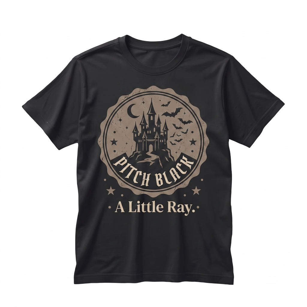 Just A Little Ray Of Pitch Black Sassy Funny Halloween Graphic Dark Humor Unisex TShirt