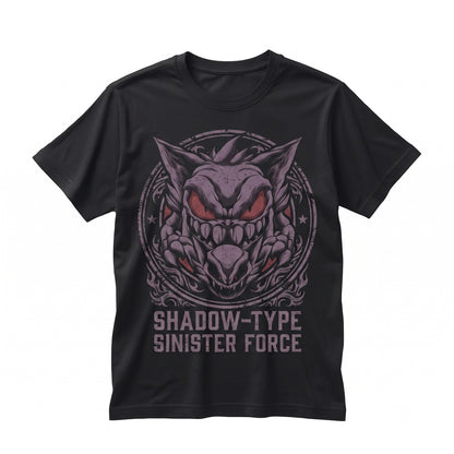 Vintage Purple Shadow Monster Graphic Sleeveless Top, Retro Washed Japanese Manga Gamer Apparel, Creepy Gastly Haunter Gengar