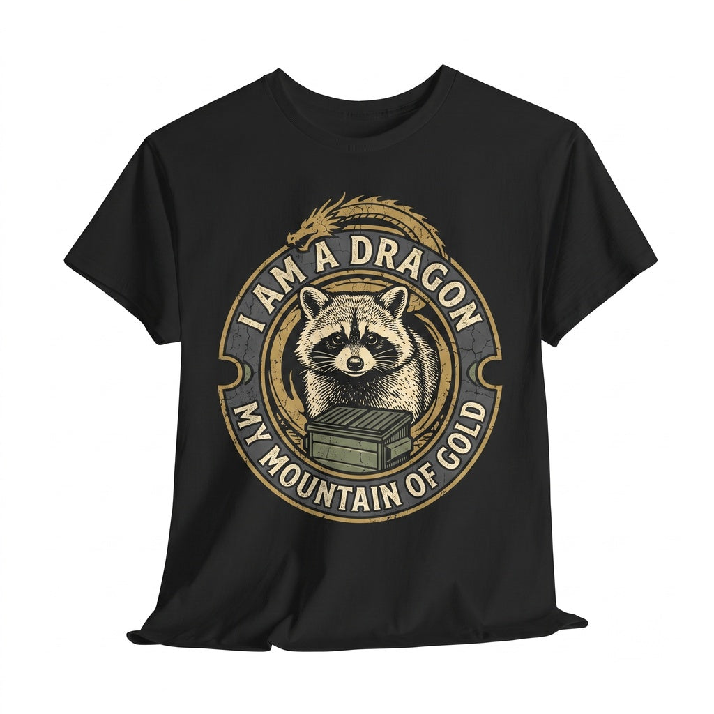 Vintage Japanese Dragon Raccoon Graphic Print Purple Cotton Casual Streetwear Unisex TShirt