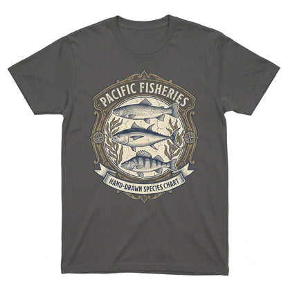 Vintage Fish Species Chart Retro Fisherman Angler Graphic Apparel, Unisex TShirt
