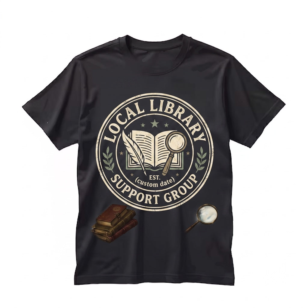 Support Your Local Library Sweatshirt, Retro Book Lover Crewneck, Reading Bookworm Gift Unisex TShirt