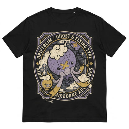Vintage Wash Ghost Balloon Anime Graphic Cute Japanese Retro Oversized Streetwear Gamer Gift Unisex TShirt