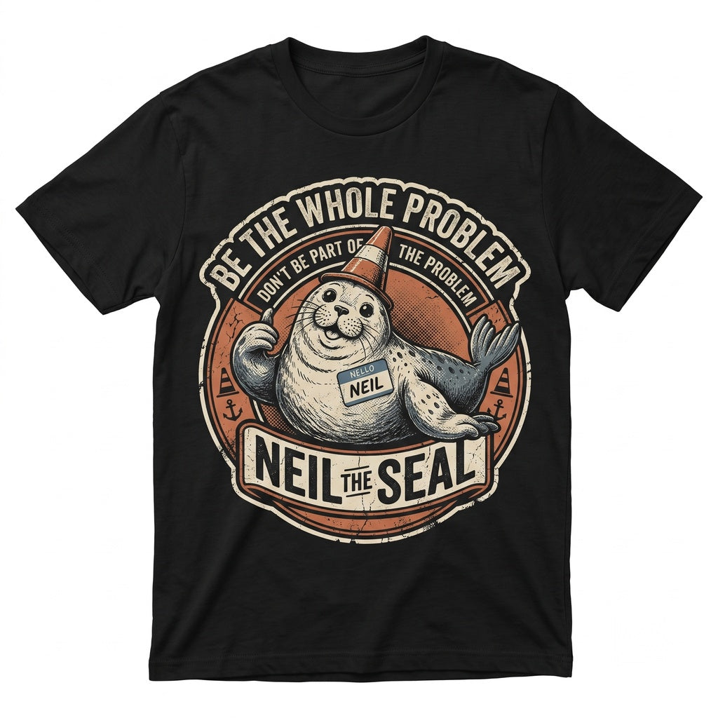 Neil the Seal Dont Be Part of the Problem Whole Funny Animal Meme Graphic Unisex TShirt