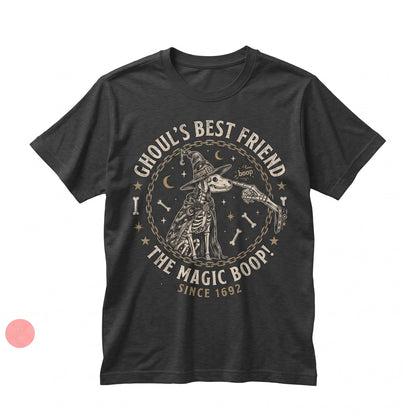 Spooky Dog Boop Skeleton Halloween Party Fall Costume Gift Graphic Long Sleeve Unisex TShirt