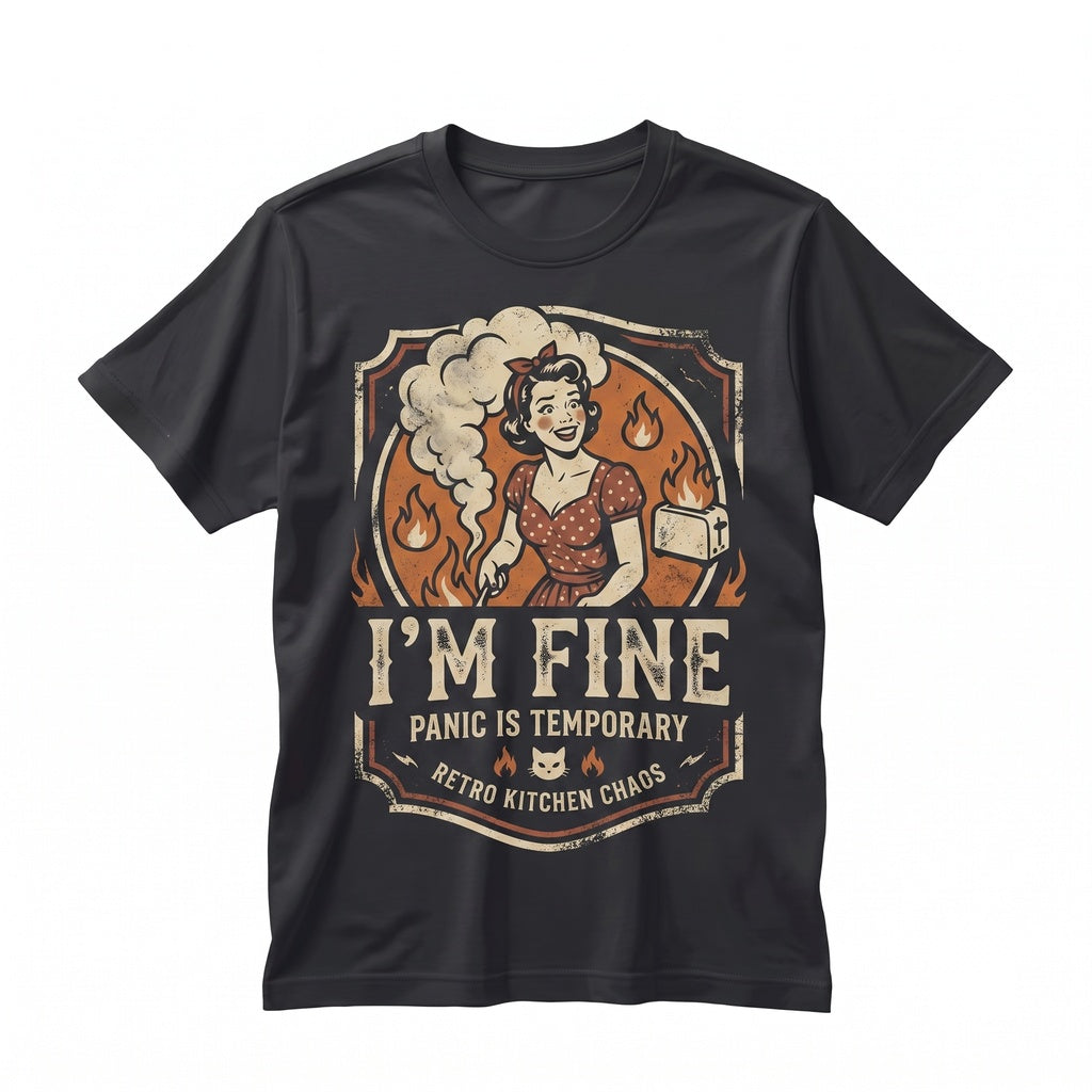 Im Fine Sarcastic Funny Housewife Graphic Novelty Humor Apparel for Women, Unisex TShirt