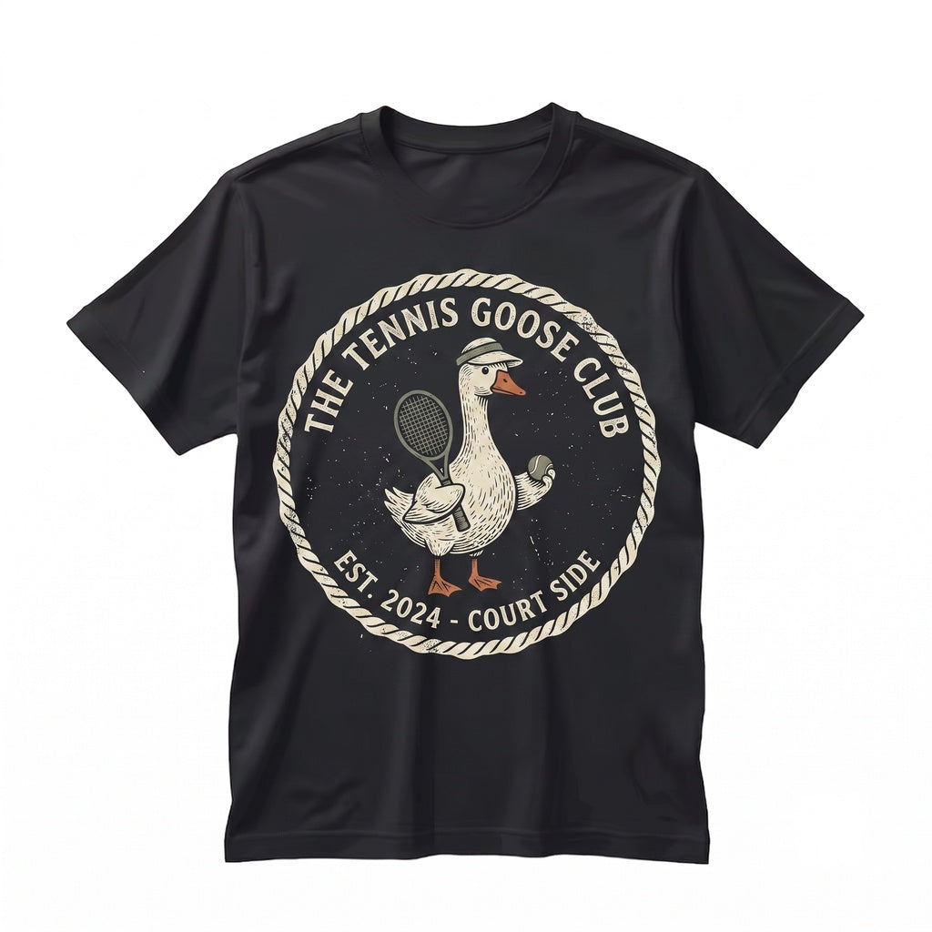 Off to Play Funny Goose Tennis Mom Dad Fathers Day Gift Unisex TShirt