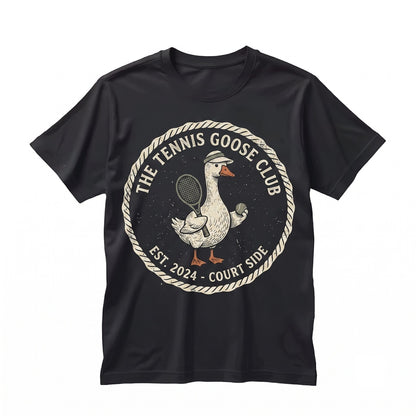 Off to Play Funny Goose Tennis Mom Dad Fathers Day Gift Unisex TShirt