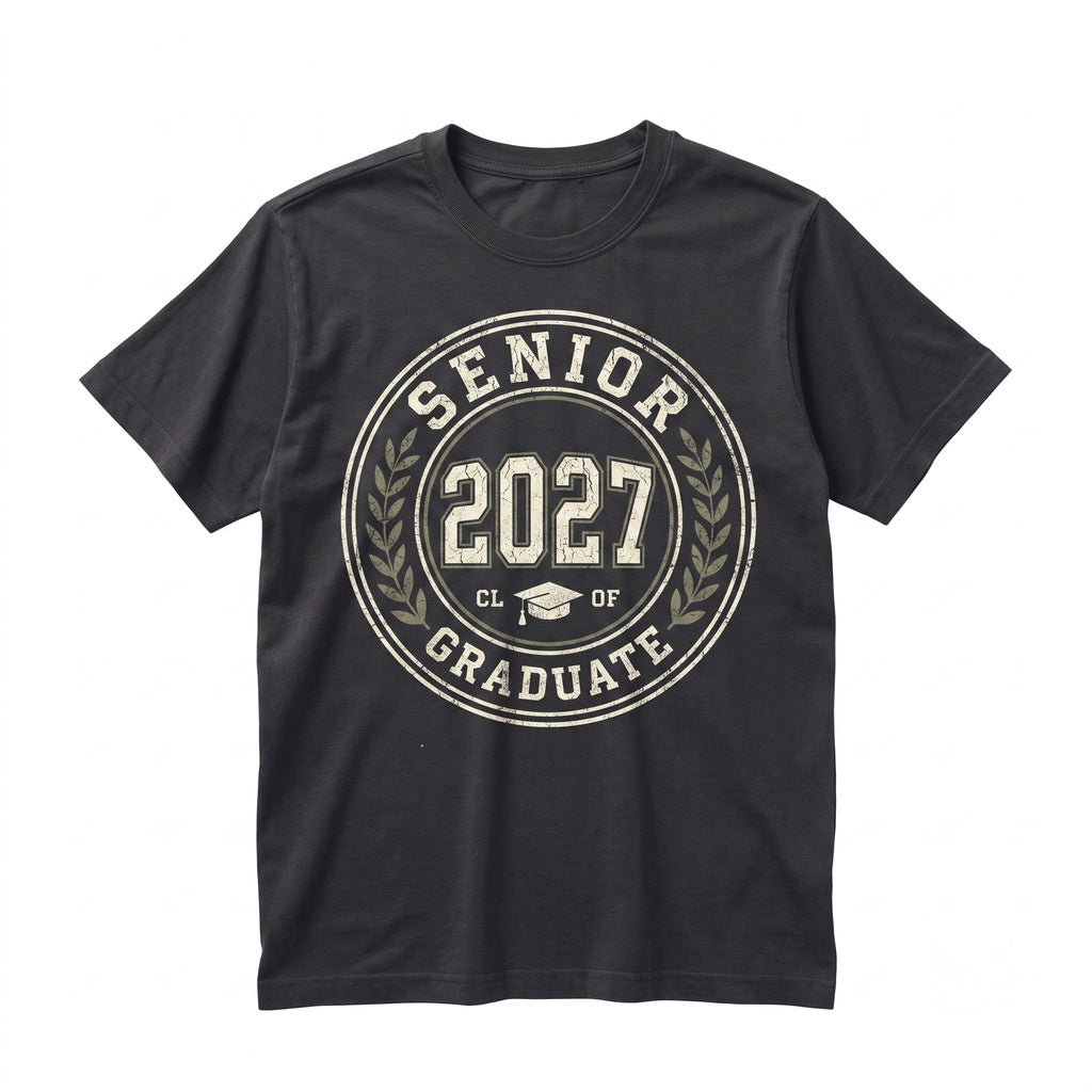 Retro Senior Class of 2027 Graduation High School Student Apparel Unisex TShirt