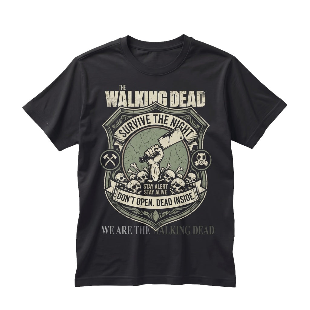 Zombie Apocalypse Survivors Daryl Dixon Negan Rick Carl Grimes Vintage Graphic Unisex TShirt