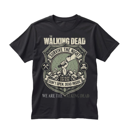 Zombie Apocalypse Survivors Daryl Dixon Negan Rick Carl Grimes Vintage Graphic Unisex TShirt