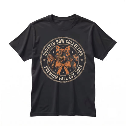 Halloween Coquette Bows Ribbons Spooky Fall Autumn Girly Thanksgiving Unisex TShirt