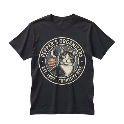 Vintage Space Astronaut Kitten Long Sleeve Graphic Apparel, Unisex TShirt