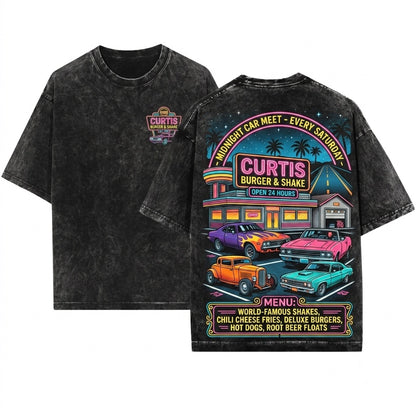 Vintage 90s Retro Muscle Lowrider Car Meet Graphic Unisex Wash T-Shirt