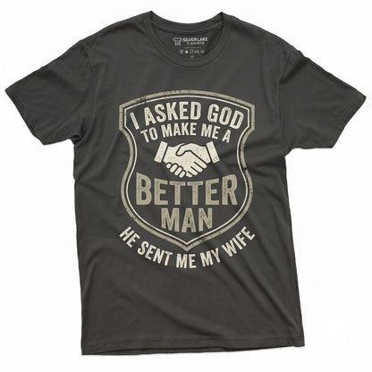 Funny Husband Birthday Anniversary Present From Wife Hubby Novelty Graphic Apparel Unisex TShirt